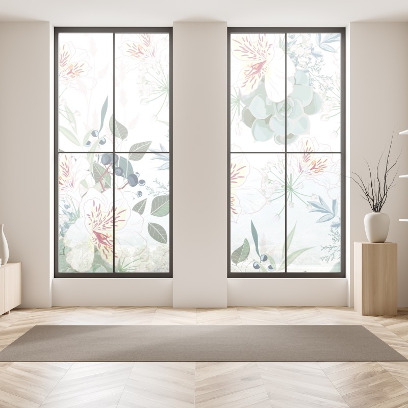 Naklejka na okno senny wschód słońca nad mglistym torfowiskiem – Wallissimo®