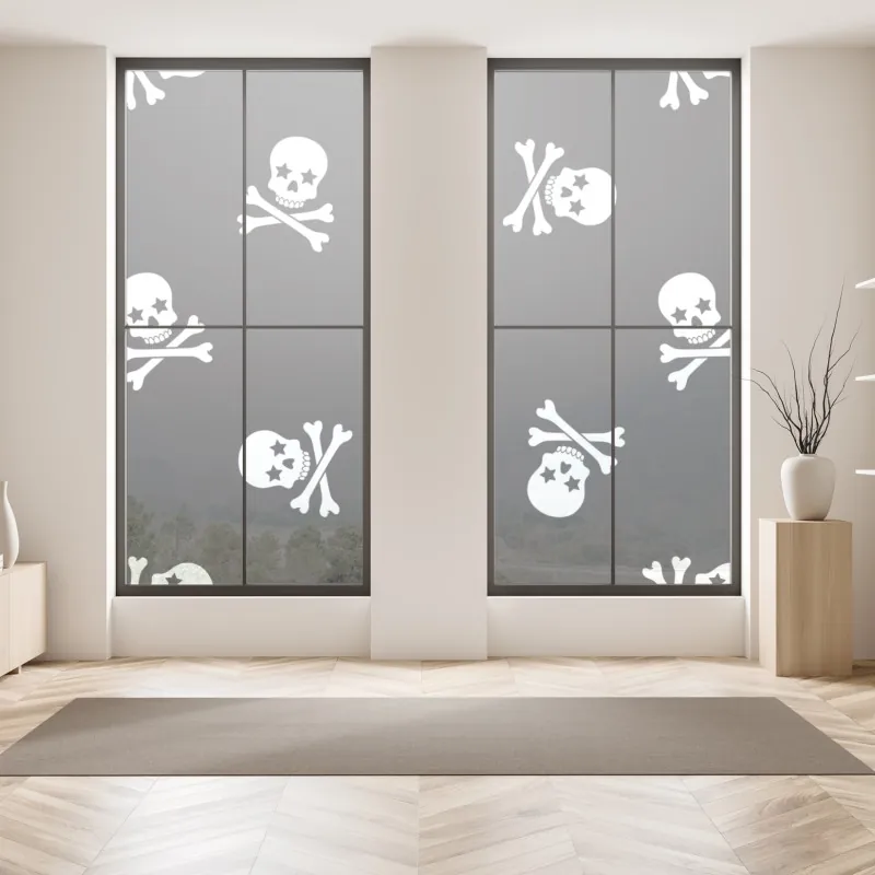 Naklejka na okno słoneczna łąka o zachodzie słońca – Wallissimo®