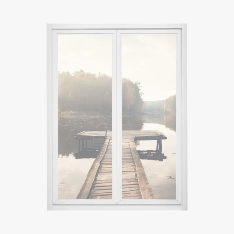 Naklejka na okno trzy dmuchawce na turkusowym tle – Wallissimo®