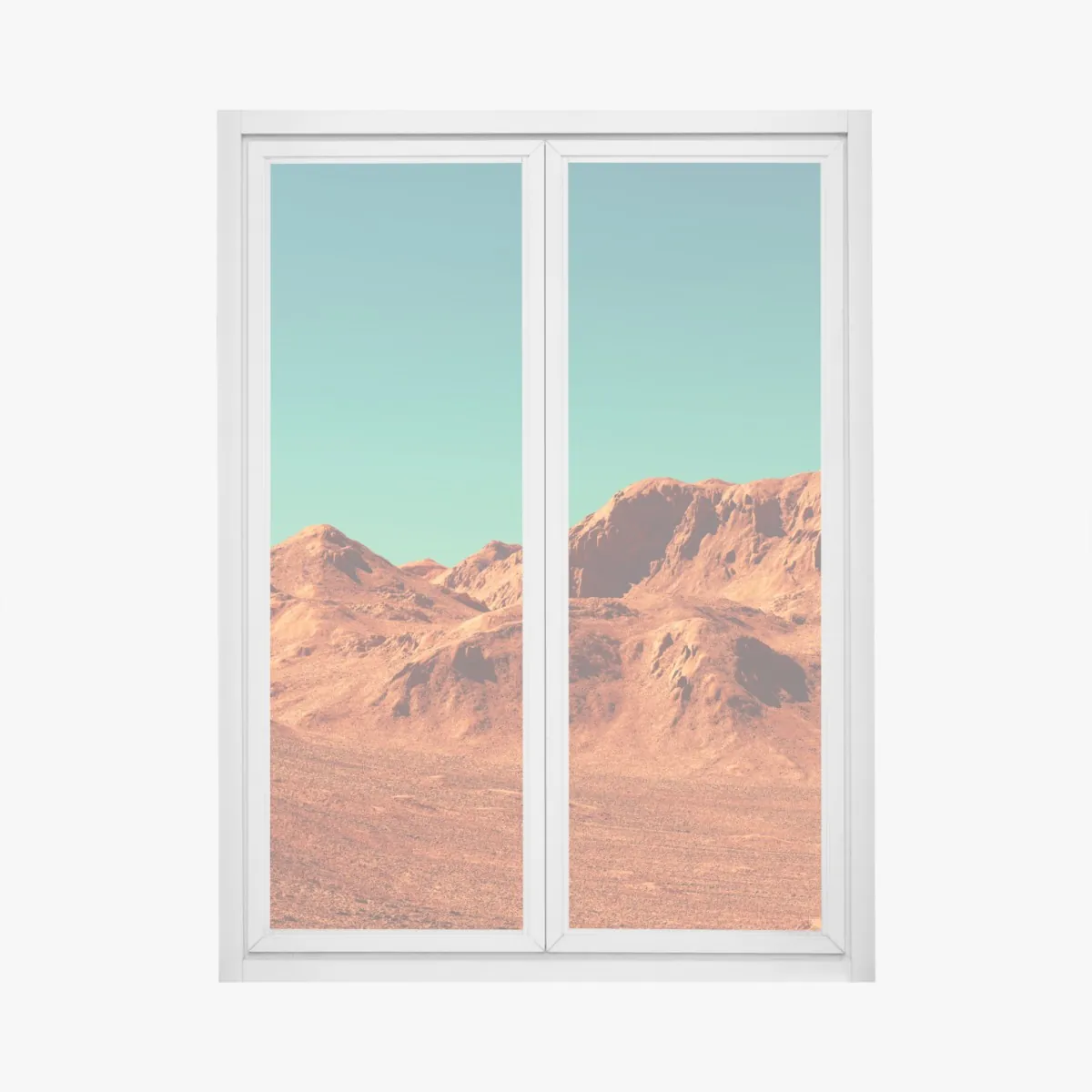 Naklejka na okno krajobraz marsa — widok planetarny – Wallissimo® Naklejka na okno krajobraz marsa — widok planetarny – Wallissimo®