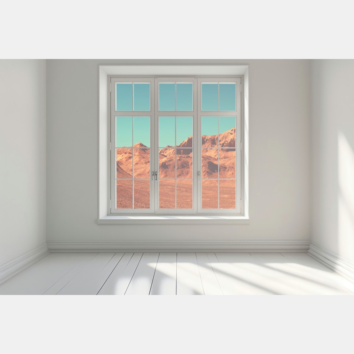 Naklejka na okno krajobraz marsa — widok planetarny – Wallissimo® Naklejka na okno krajobraz marsa — widok planetarny – Wallissimo®