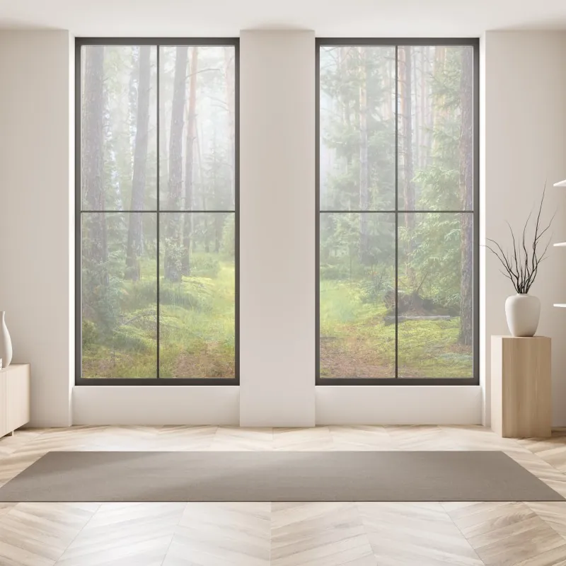 Naklejka na okno złote pole pod szerokim błękitnym niebem – Wallissimo®