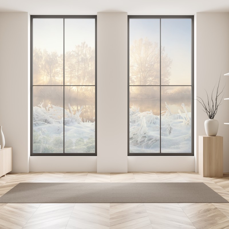 Naklejka na okno tropikalny botaniczny wzór kwiatowy – Wallissimo®