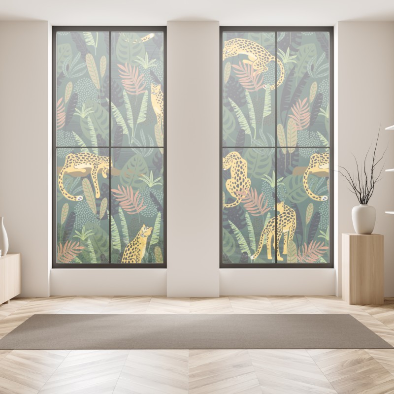 Naklejka na okno Toskania zachód słońca aleja cyprysów – Wallissimo®