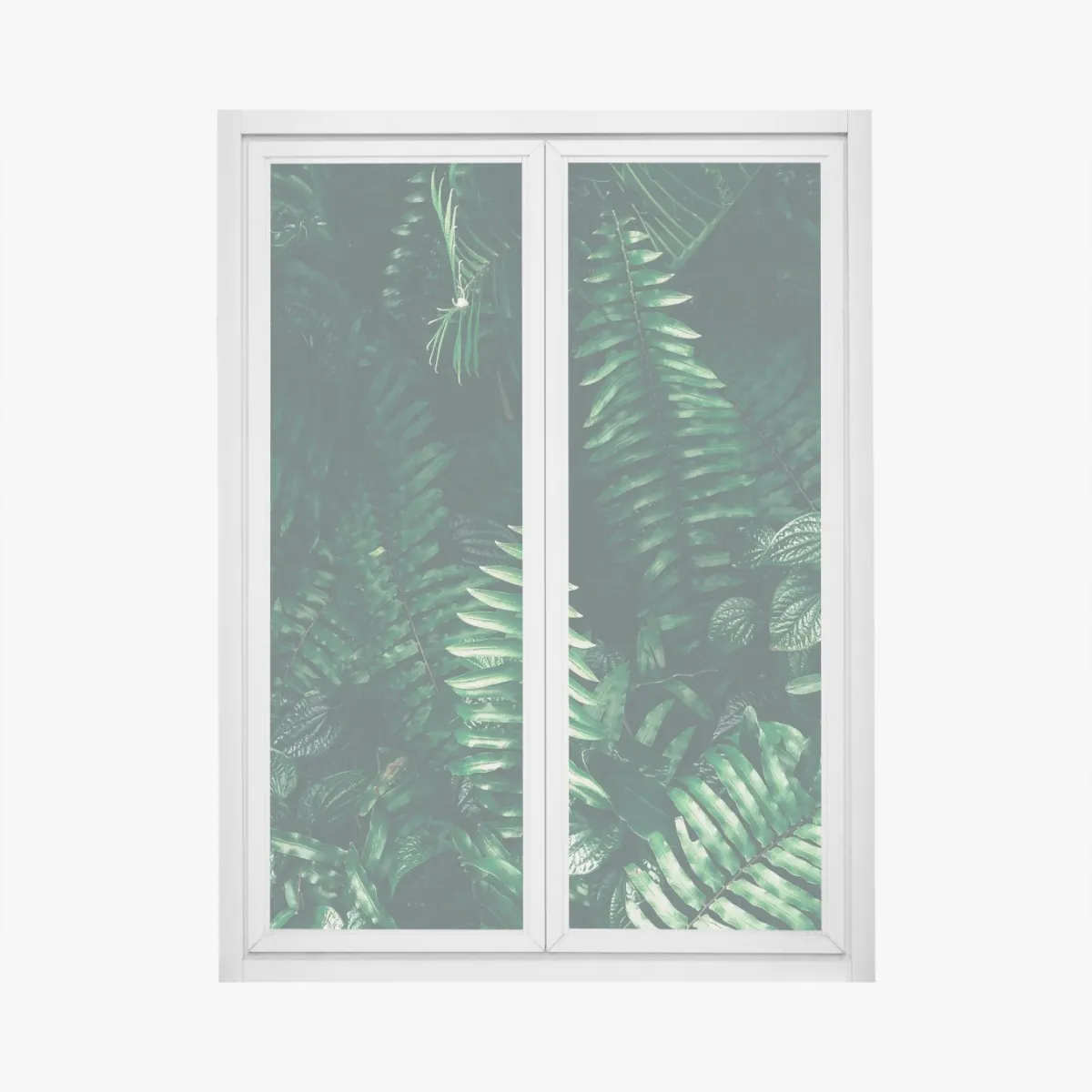 Naklejka na okno bujne tropikalne liście – Wallissimo® Naklejka na okno bujne tropikalne liście – Wallissimo®