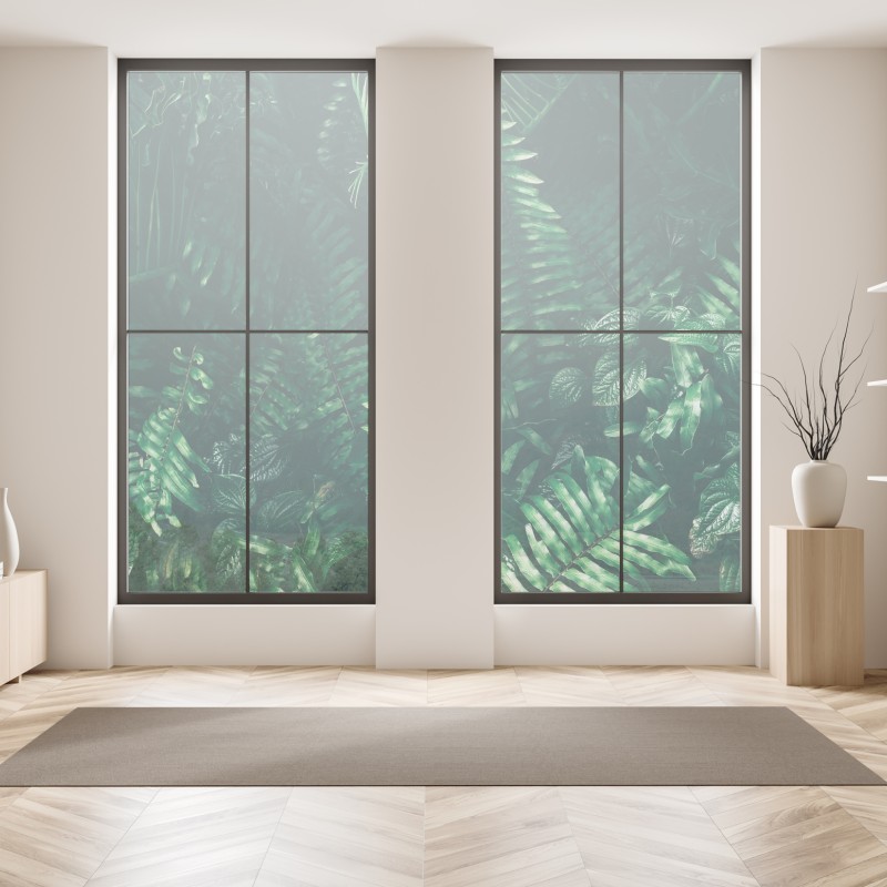 Naklejka na okno senny wschód słońca nad mglistym torfowiskiem – Wallissimo®