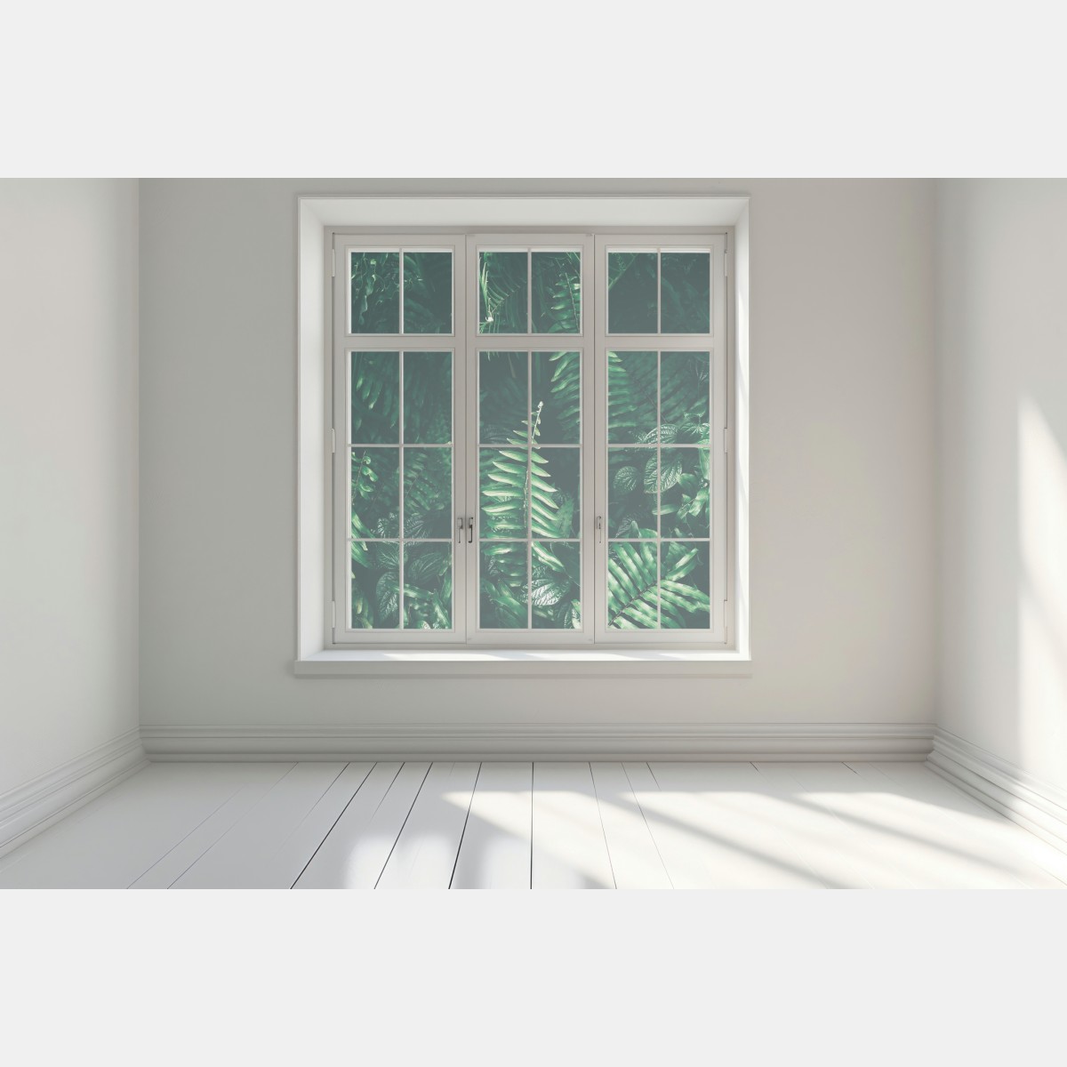 Naklejka na okno bujne tropikalne liście – Wallissimo® Naklejka na okno bujne tropikalne liście – Wallissimo®