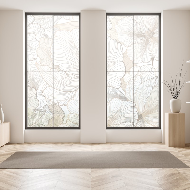 Naklejka na okno mglisty zimowy las w Karpatach – Wallissimo®