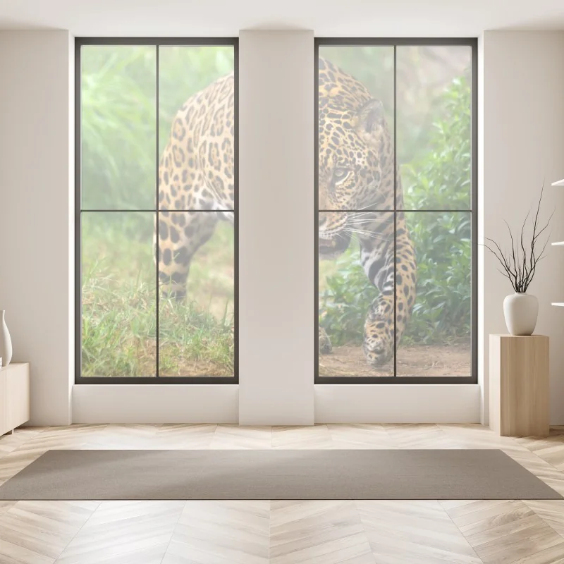 Naklejka na okno słoneczna łąka o zachodzie słońca – Wallissimo®