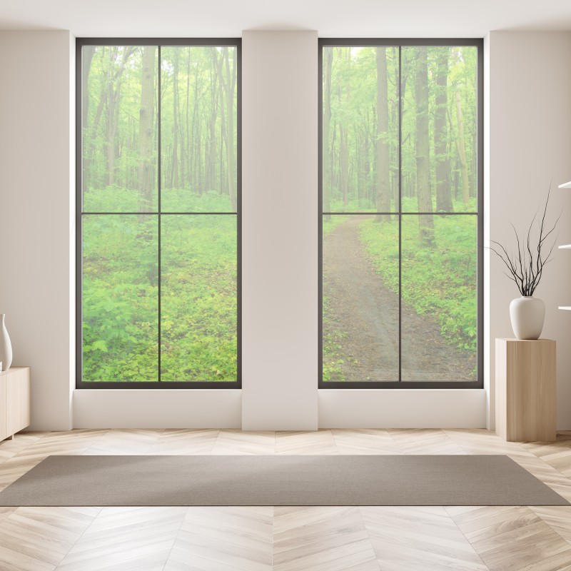 Naklejka na okno zabawny pastelowy wzór z jednorożcowym kotem – Wallissimo®