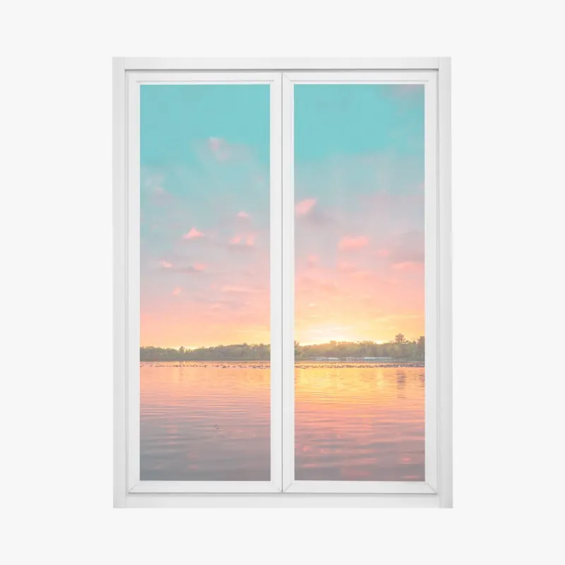 Naklejka na okno zabawny abstrakcyjny wzór roślinny – Wallissimo®