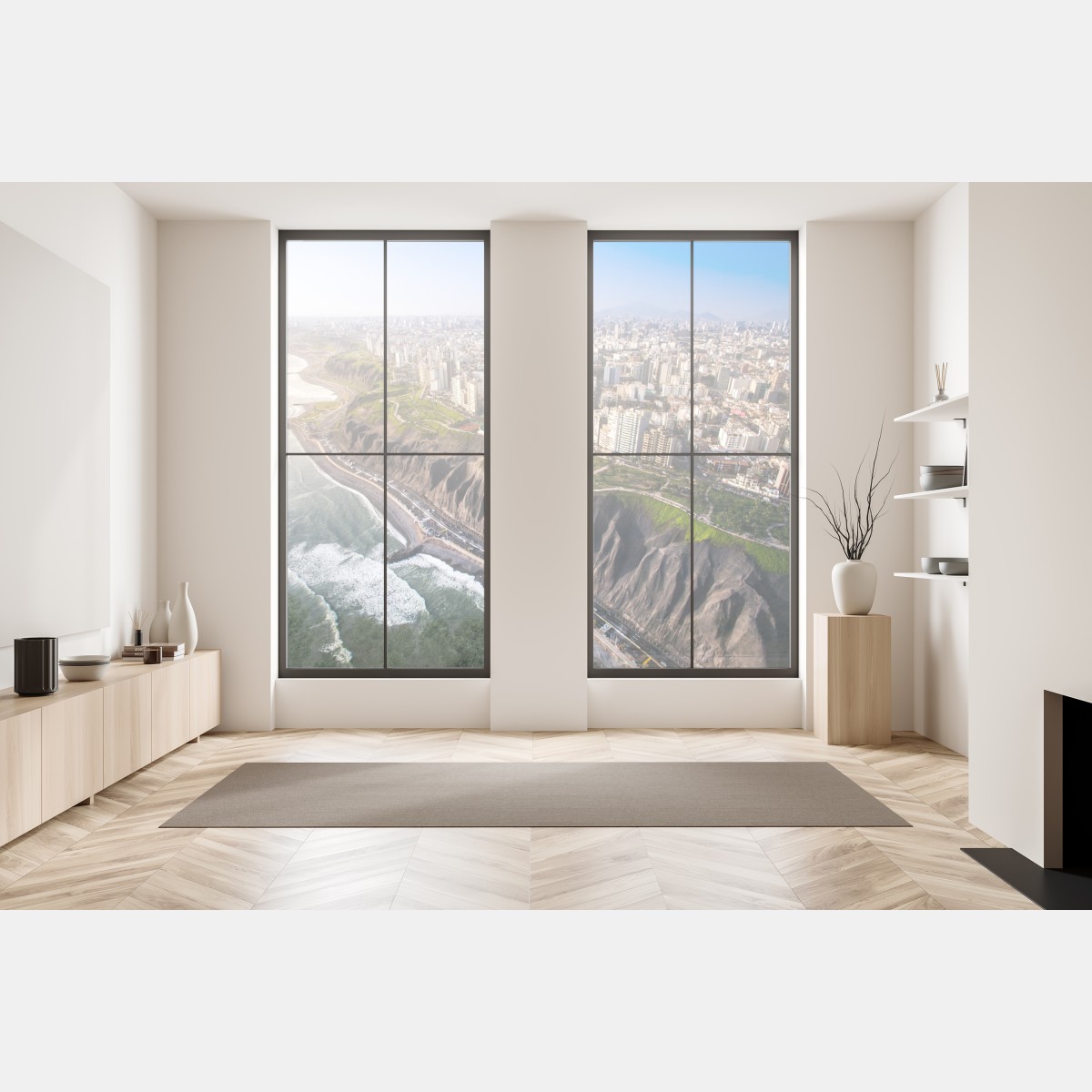 Naklejka na okno panorama wybrzeża Miraflores, Lima – Wallissimo® Naklejka na okno panorama wybrzeża Miraflores, Lima – Wallissimo®