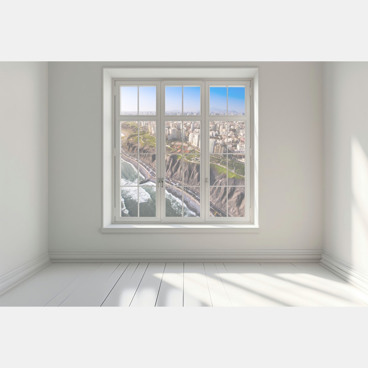 Naklejka na okno panorama wybrzeża Miraflores, Lima – Wallissimo® Naklejka na okno panorama wybrzeża Miraflores, Lima – Wallissimo®