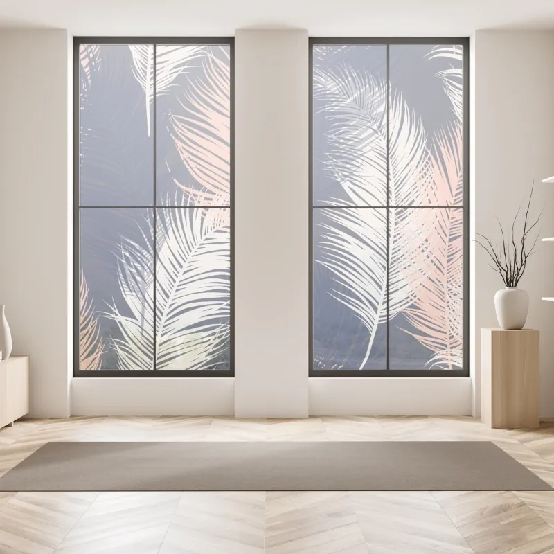 Naklejka na okno turkusowo-złota abstrakcja płynna – Wallissimo®