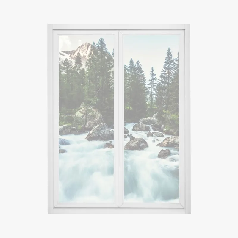 Naklejka na okno malownicza alpejska rzeka w Ferret Valley