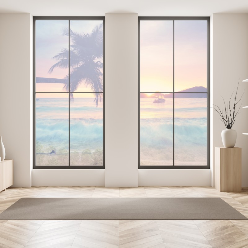 Naklejka na okno poranna panorama pszenicy w Kansas – Wallissimo®