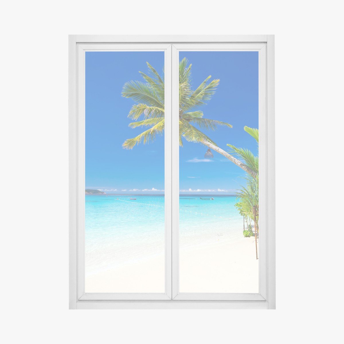 Window decal tropical beach in Thailand