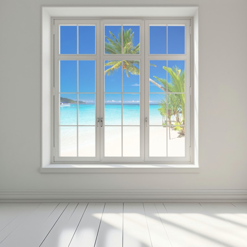 Naklejka na okno tropikalna plaża w Tajlandii – Wallissimo® Naklejka na okno tropikalna plaża w Tajlandii – Wallissimo®