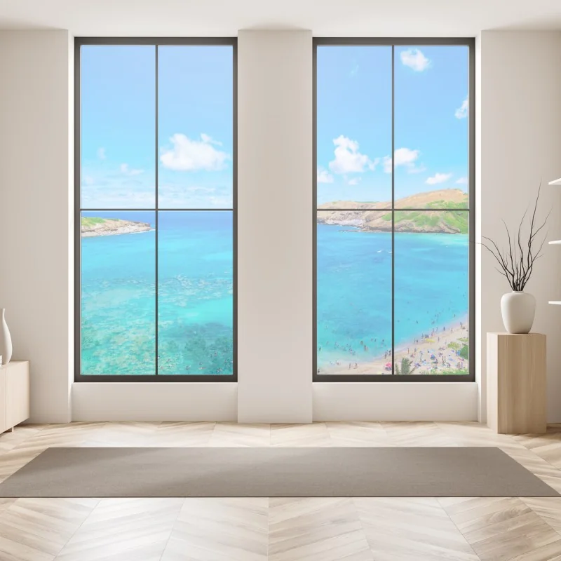 Naklejka na okno bukiet czerwonych róż w zbliżeniu – Wallissimo®