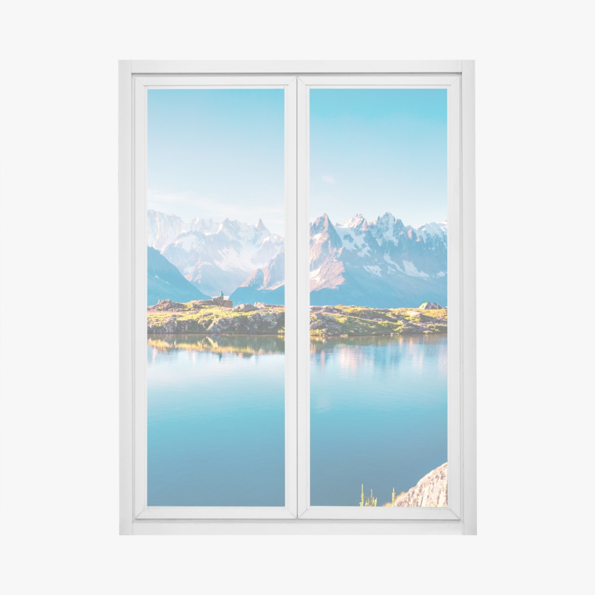 Window decal Lac Blanc with Mont Blanc panorama