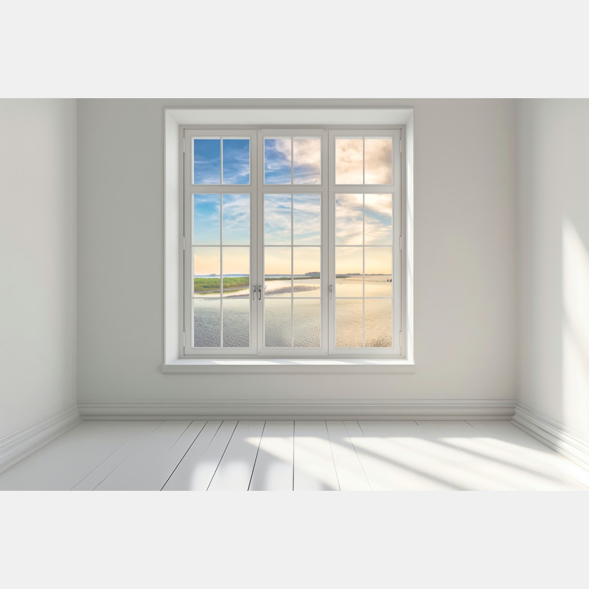 Naklejka na okno czapla nad zatoką Chesapeake o zachodzie słońca – Wallissimo® Naklejka na okno czapla nad zatoką Chesapeake o zachodzie słońca – Wallissimo®