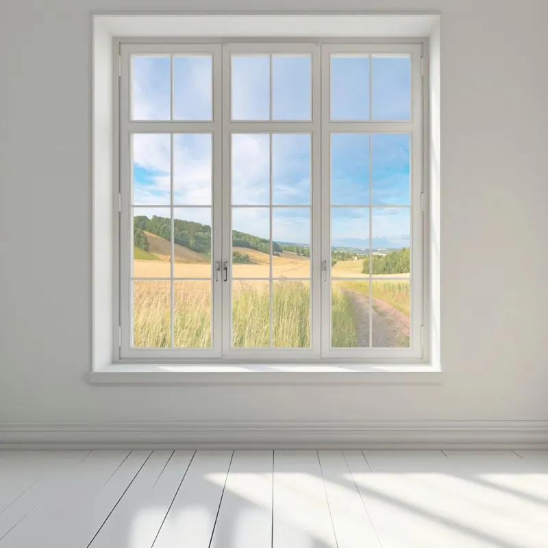 Naklejka na okno poranna panorama pszenicy w Kansas – Wallissimo® Naklejka na okno poranna panorama pszenicy w Kansas – Wallissimo®