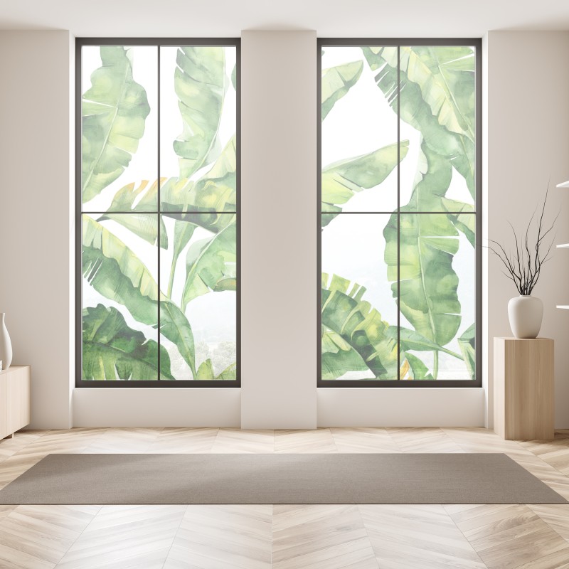 Naklejka na okno wschód słońca nad mglistym grzbietem z kamienną ścieżką – Wallissimo®