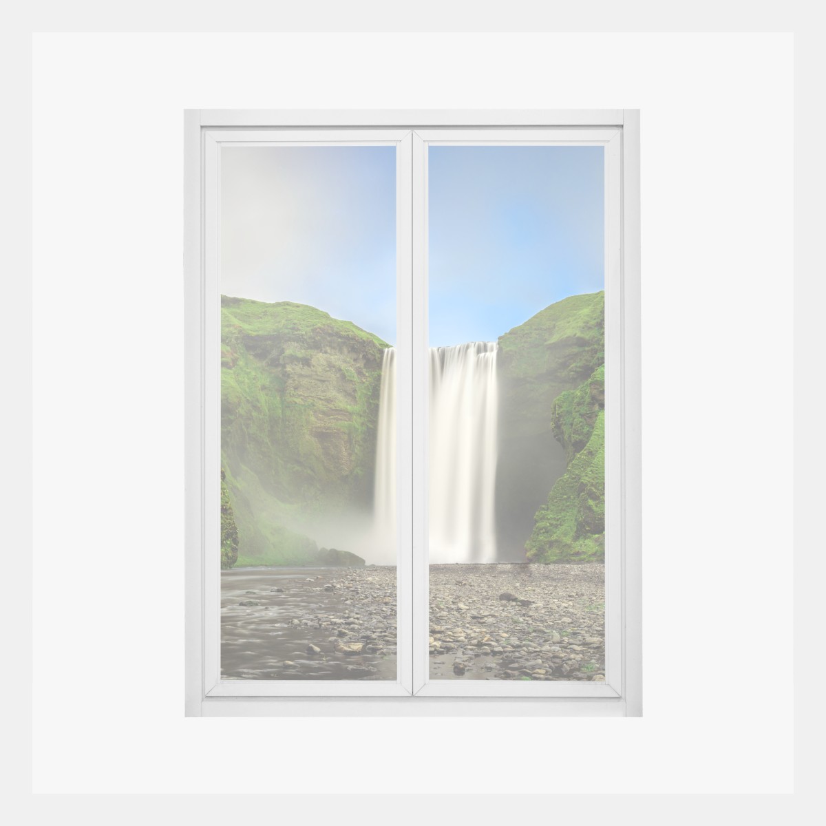 Window decal Skogafoss waterfall panorama