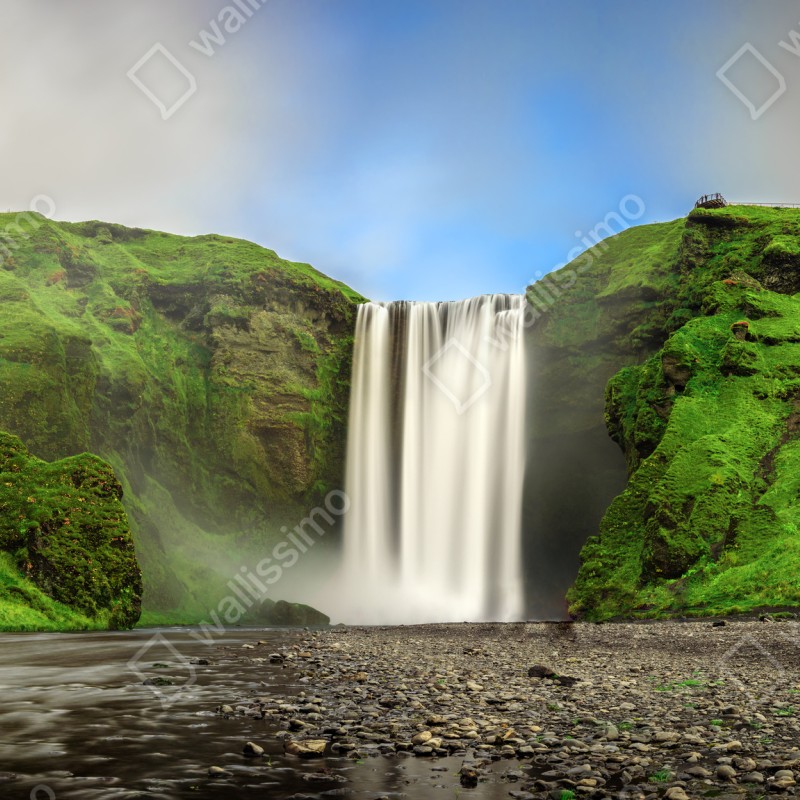Naklejka na okno panorama wodospadu Skogafoss – Wallissimo® Naklejka na okno panorama wodospadu Skogafoss – Wallissimo®