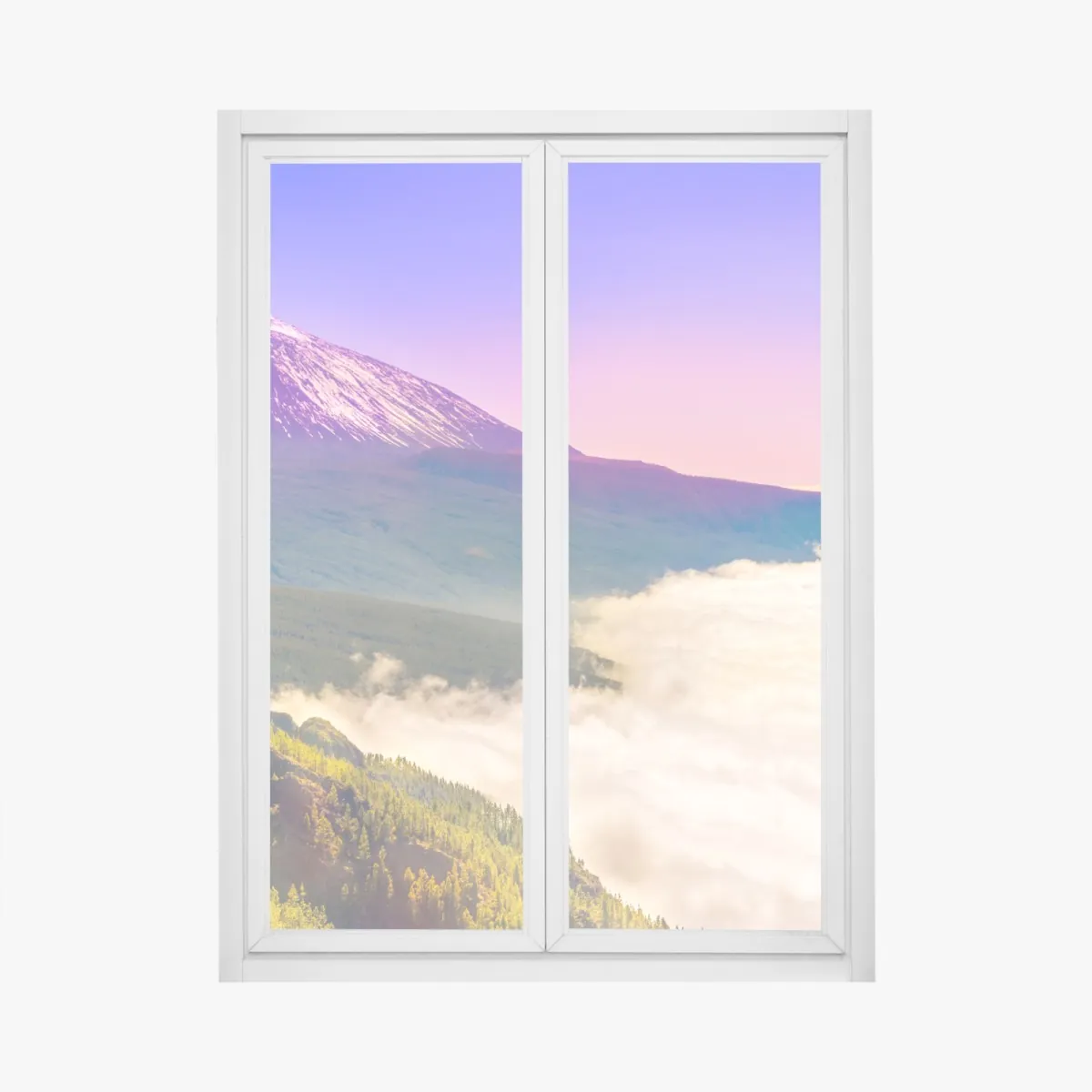 Naklejka na okno szczyt wulkanu Teide nad morzem chmur – Wallissimo® Naklejka na okno szczyt wulkanu Teide nad morzem chmur – Wallissimo®