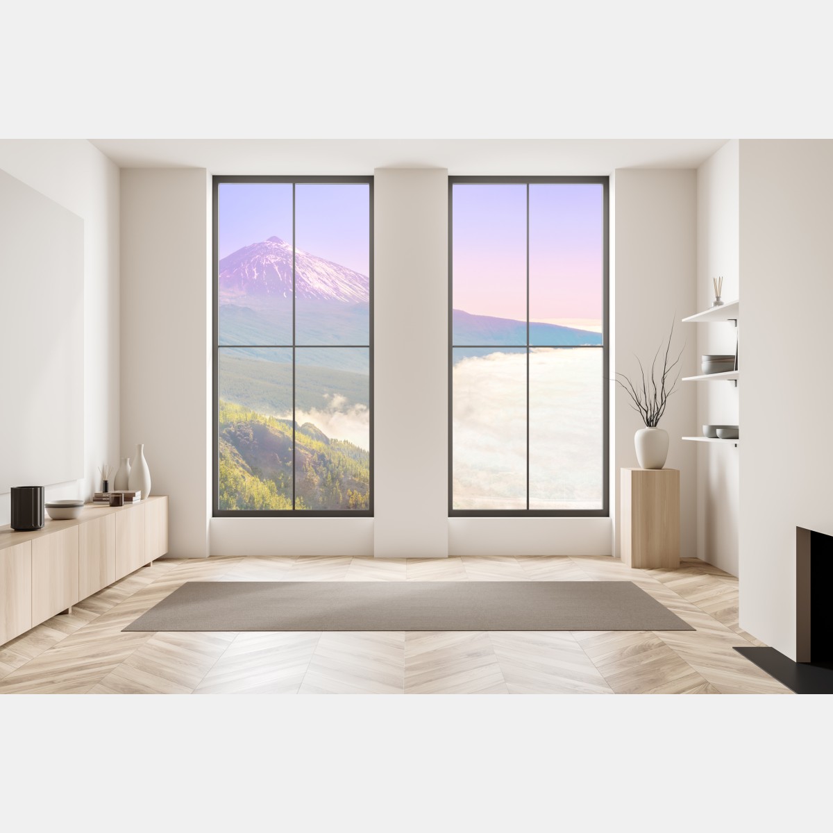 Naklejka na okno szczyt wulkanu Teide nad morzem chmur – Wallissimo® Naklejka na okno szczyt wulkanu Teide nad morzem chmur – Wallissimo®