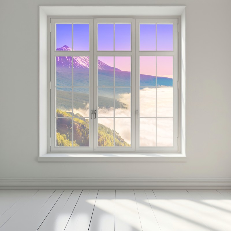 Naklejka na okno szczyt wulkanu Teide nad morzem chmur – Wallissimo® Naklejka na okno szczyt wulkanu Teide nad morzem chmur – Wallissimo®