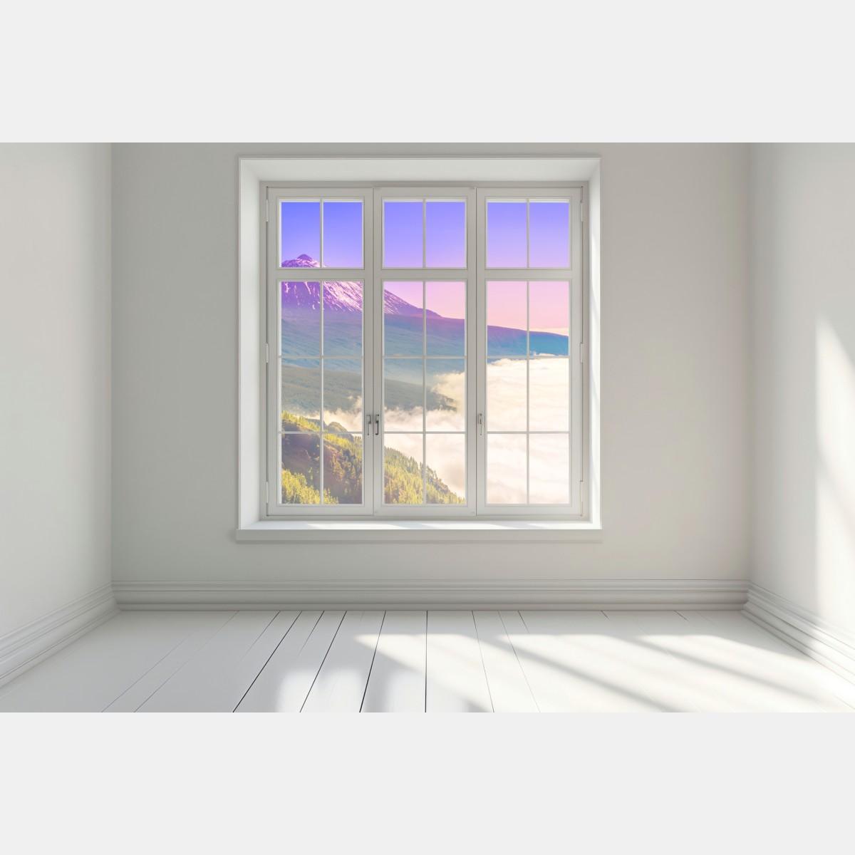 Naklejka na okno szczyt wulkanu Teide nad morzem chmur – Wallissimo® Naklejka na okno szczyt wulkanu Teide nad morzem chmur – Wallissimo®