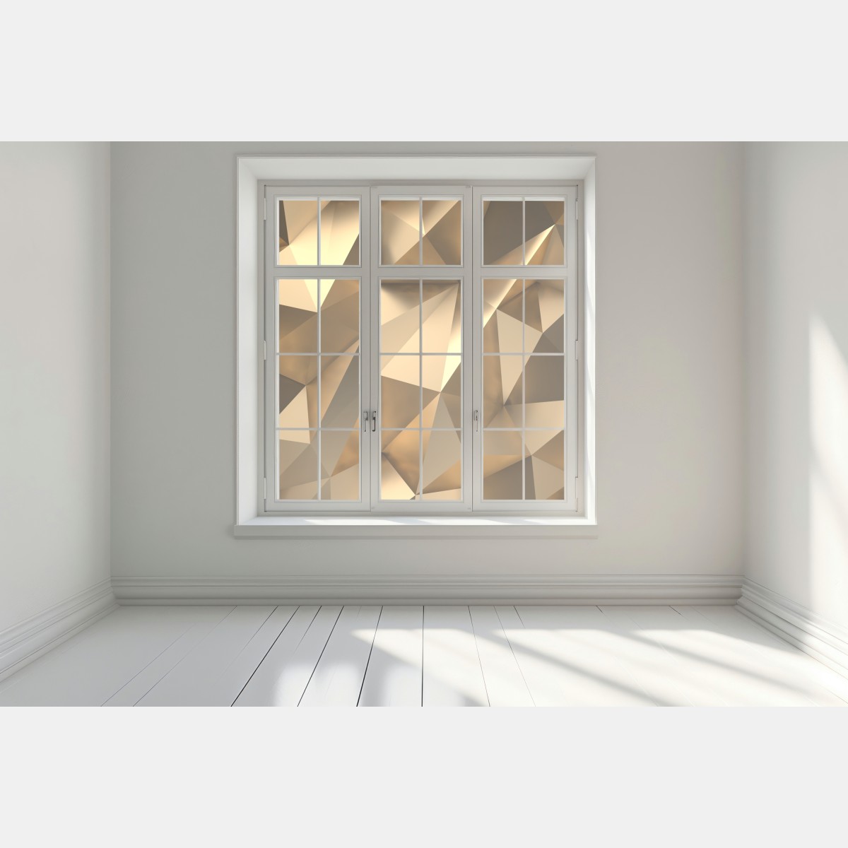 Naklejka na okno złote geometryczne fasety – Wallissimo® Naklejka na okno złote geometryczne fasety – Wallissimo®