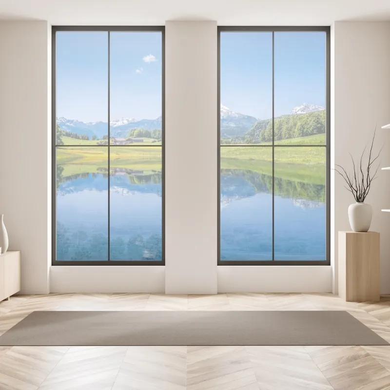 Naklejka na okno żywy warstwowy gradient górski – Wallissimo®