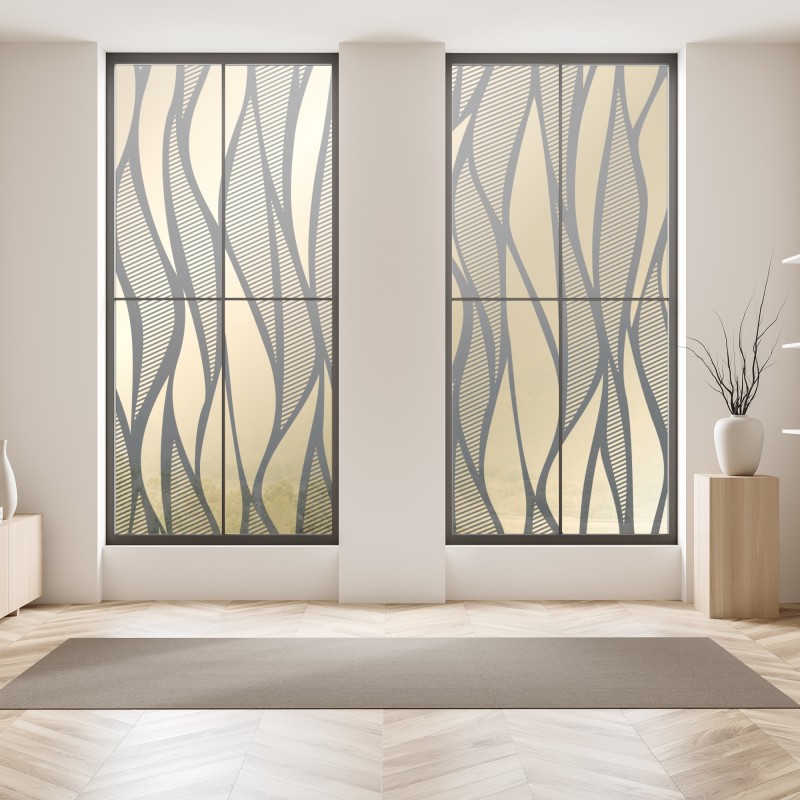 Naklejka na okno delikatny pastelowy wzór kwiatowy – Wallissimo®