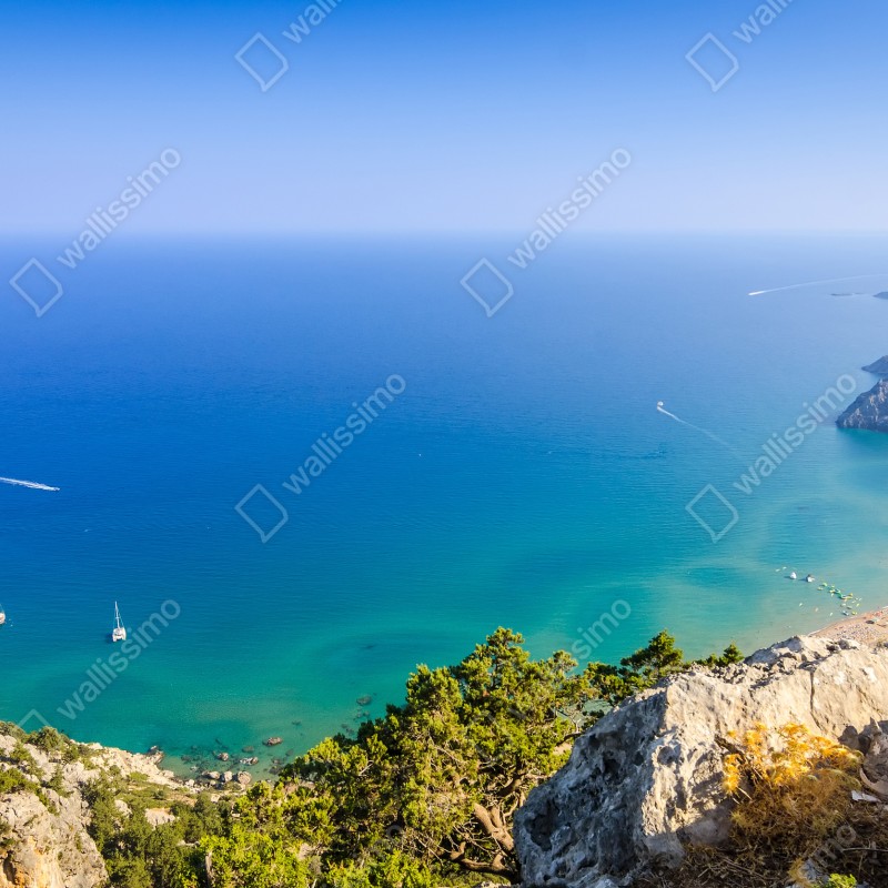 Naklejka na okno słoneczna turkusowa zatoka – Wallissimo® Naklejka na okno słoneczna turkusowa zatoka – Wallissimo®