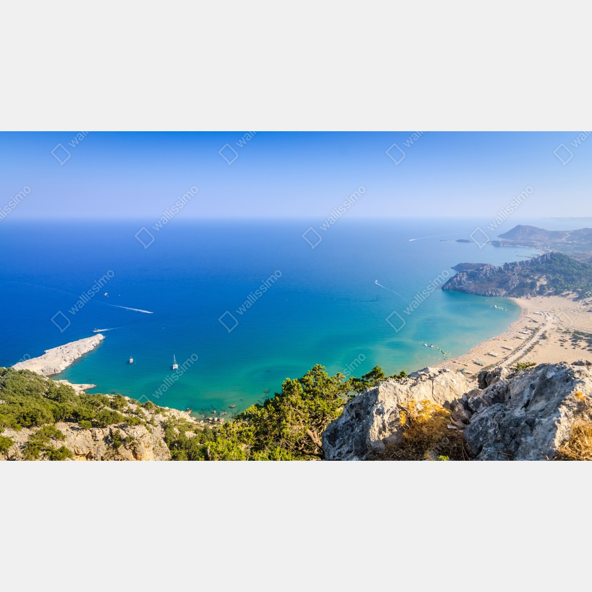 Naklejka na okno słoneczna turkusowa zatoka – Wallissimo® Naklejka na okno słoneczna turkusowa zatoka – Wallissimo®