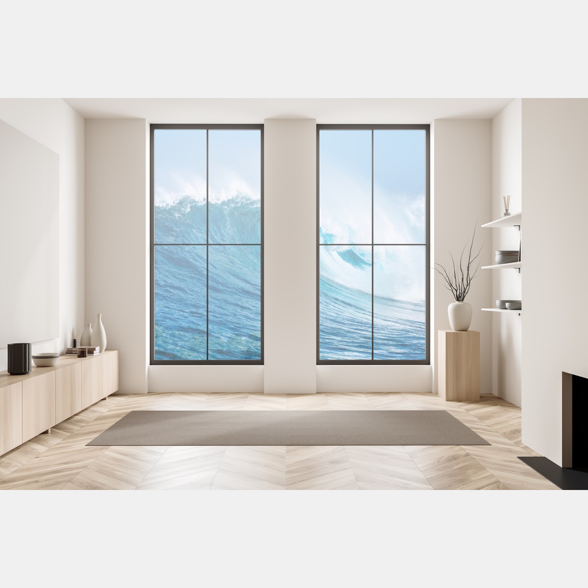 Naklejka na okno majestatyczna turkusowa fala oceaniczna – Wallissimo® Naklejka na okno majestatyczna turkusowa fala oceaniczna – Wallissimo®