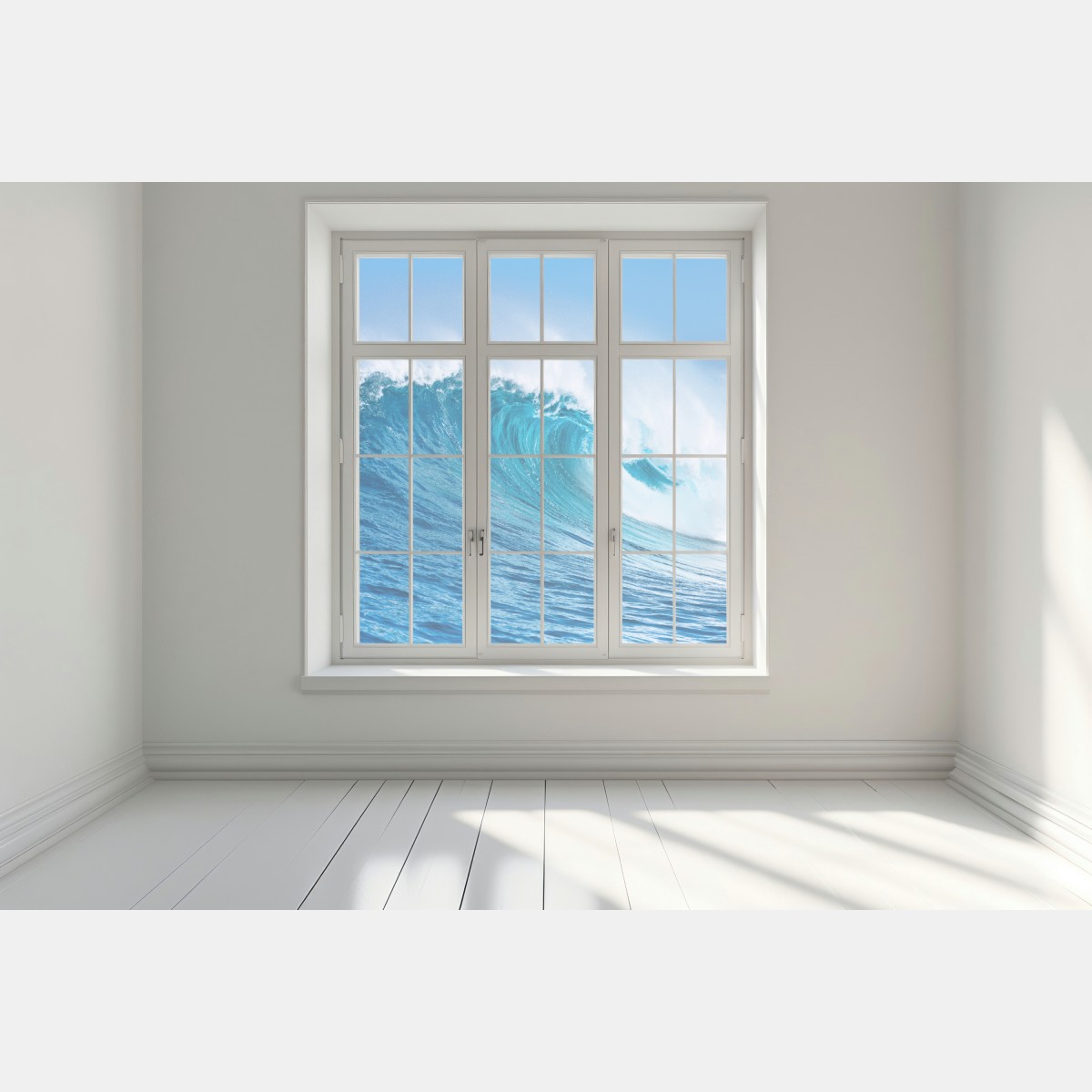 Naklejka na okno majestatyczna turkusowa fala oceaniczna – Wallissimo® Naklejka na okno majestatyczna turkusowa fala oceaniczna – Wallissimo®
