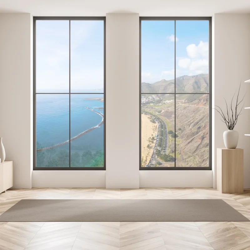 Naklejka na okno plaża Las Teresitas, panorama Teneryfy – Wallissimo® Naklejka na okno plaża Las Teresitas, panorama Teneryfy – Wallissimo®