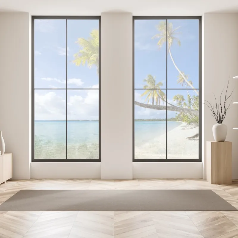 Naklejka na okno Toskania zachód słońca aleja cyprysów – Wallissimo®