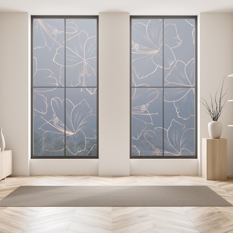 Naklejka na okno widok z lotu ptaka tropikalne wodospady z tęczą – Wallissimo®