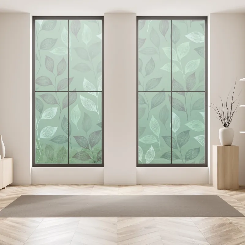 Naklejka na okno wzór tropikalnych liści monstery – Wallissimo®