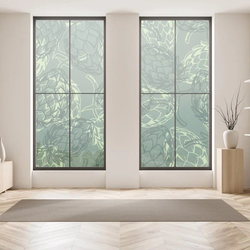 Naklejka na okno abstrakcyjne marmurowe tło w odcieniach turkusu i fioletu ze złotem – Wallissimo®