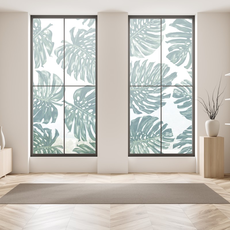 Naklejka na okno różowy wzór z piwoniami – Wallissimo®