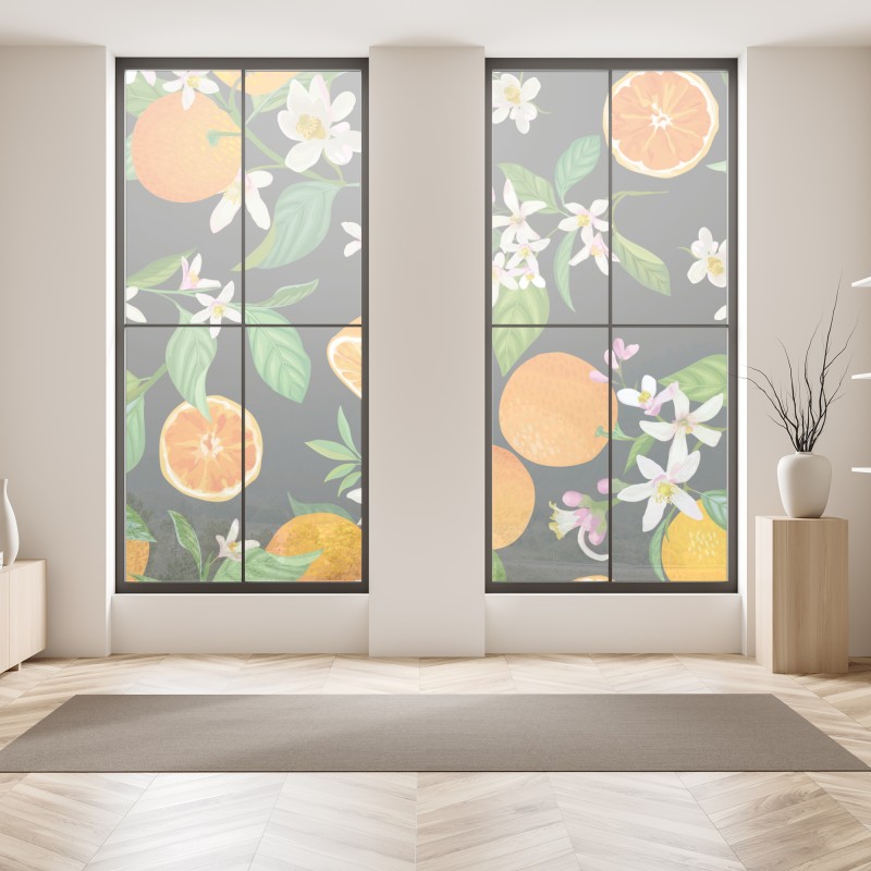 Naklejka na okno złote pole pod szerokim błękitnym niebem – Wallissimo®