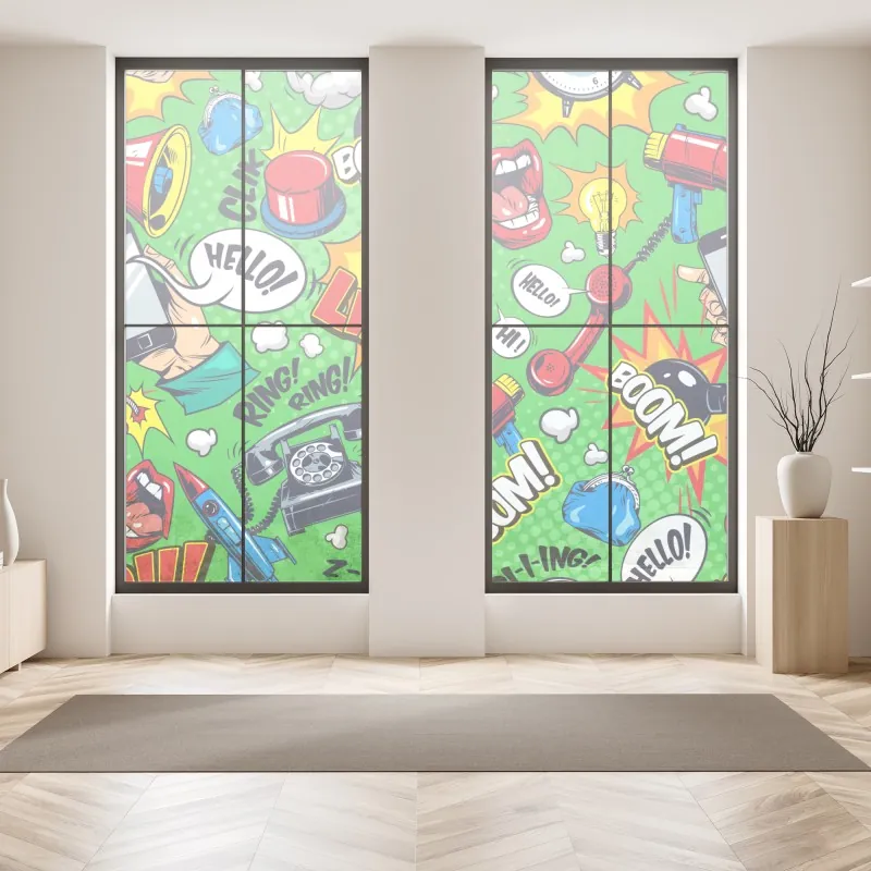 Naklejka na okno wschód słońca nad Wodospadami Epupa – Wallissimo®