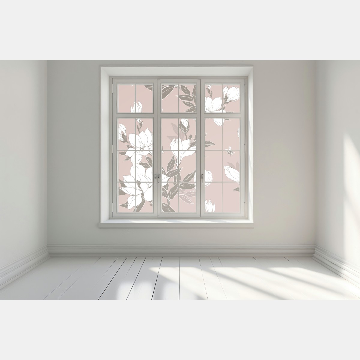 Naklejka na okno delikatny wzór z magnoliami – Wallissimo® Naklejka na okno delikatny wzór z magnoliami – Wallissimo®