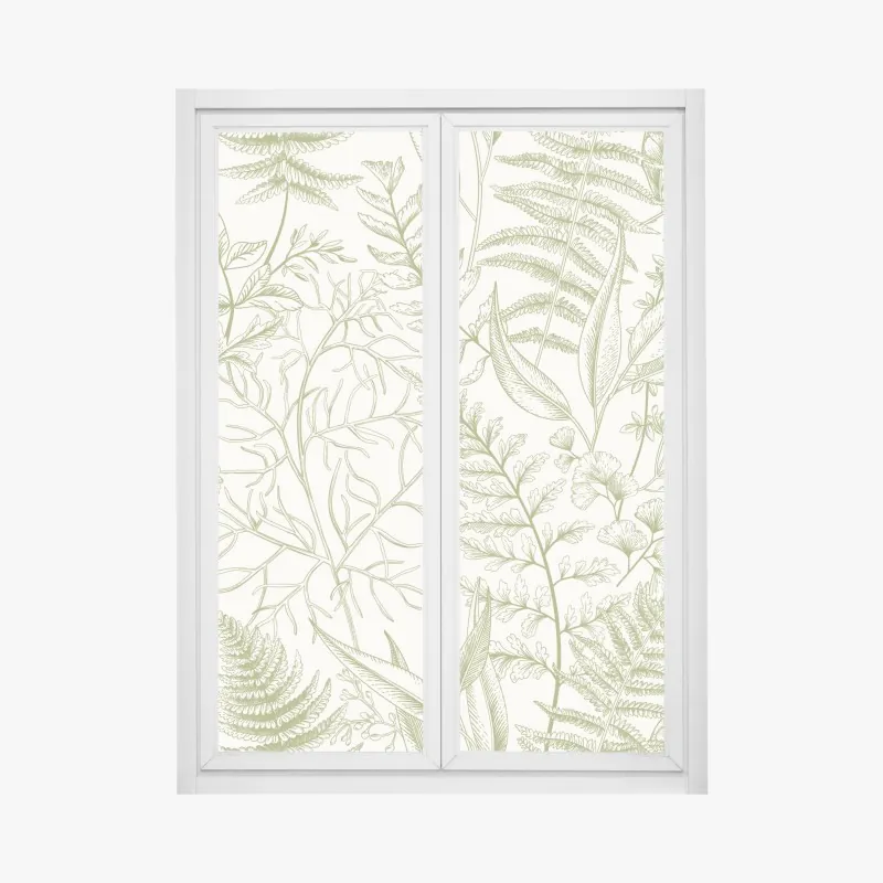 Naklejka na okno wschód słońca nad zielonymi pagórkami – Wallissimo®